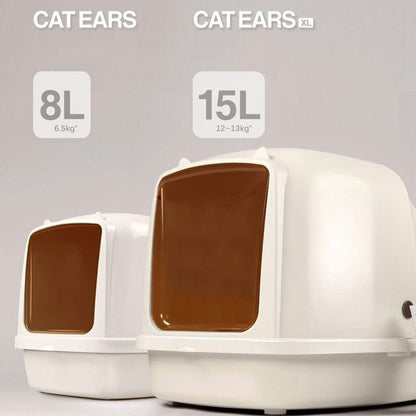 Dog Potty Training Toilet ﻿ Closed Cat Litter Basin Large Space Toilet Ears Fully Enclosed Sand Pot(S)3