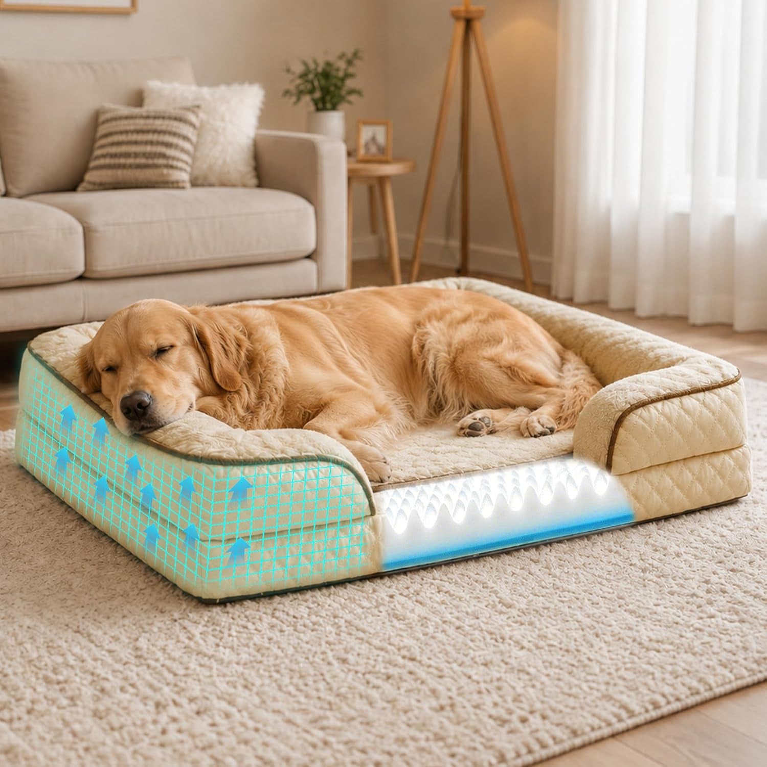 large-dog-sofa-bed-with-reusable-potty-pad-44-5-x-33-5-x-6-7-beige-dog-sofa-with-soft-plush-surface-raised-bolsters-removable-bolster-and-non-slip-bottom-for-large-dogs-xlarge