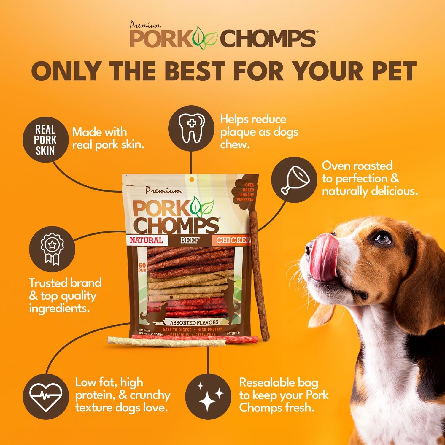 pork-chomps-dog-chews-5-in-munchy-sticks-assorted-flavors-50-count-oven-baked-from-real-pork-skin-a-rawhide-free-chew-thats-low-in-fat-high-in-protein-and-easy-to-digest