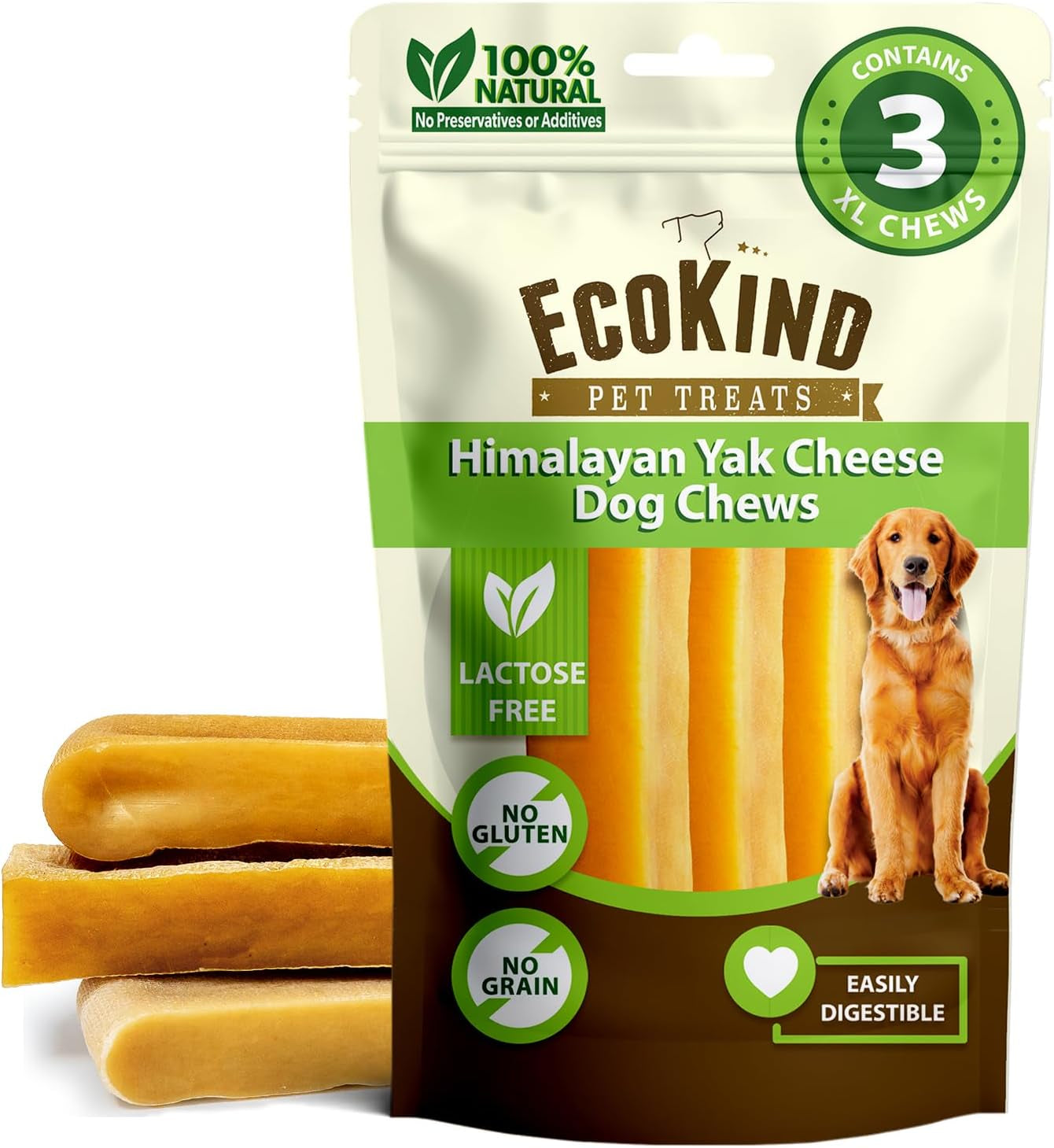 ecokind-yak-cheese-himalayan-dog-chews-yak-chews-for-large-dogs-4-5-bones-1-lb-long-lasting-for-aggressive-chewers-only-3-ingredient-natural-high-protein-dental-dog-treats-no-additives-or-lactose
