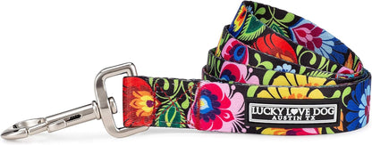 Lucky Love Dog Leash, Beautiful Vivid Patterns, Durable & Long Lasting (Blackbird, Large)1