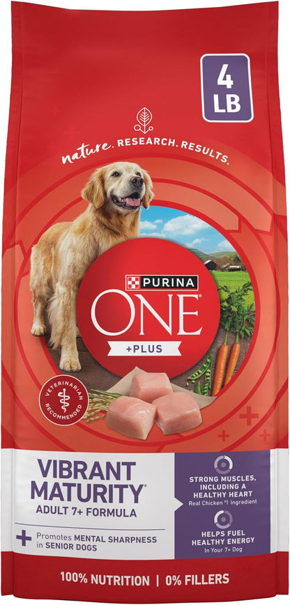 Purina ONE High Protein Dry Senior Dog Food plus Vibrant Maturity Adult 7 plus Formula - 8 Lb. Bag13