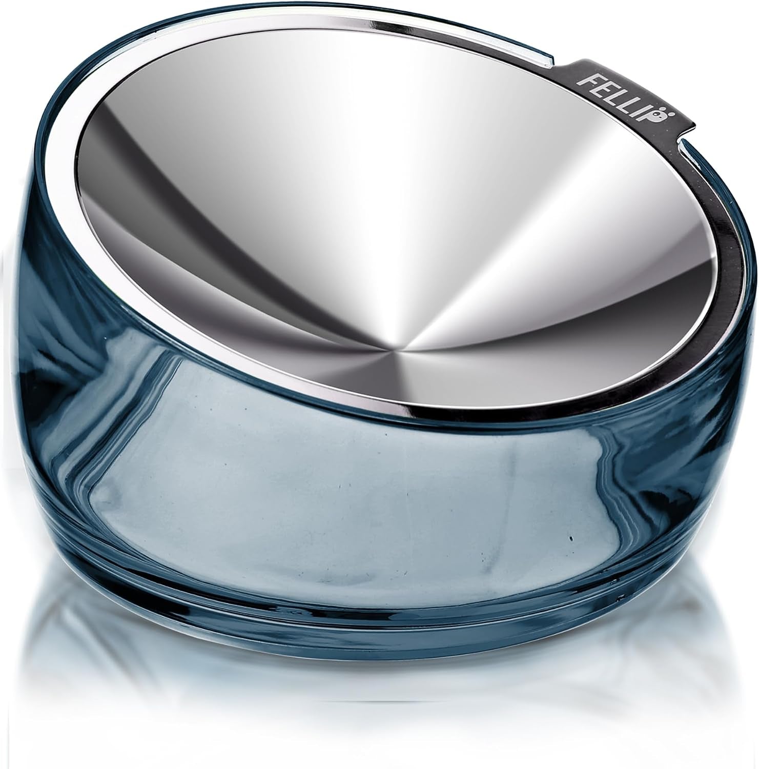 felli-oblik-elevated-cat-bowl-removable-stainless-steel-wide-dish-for-dry-wet-food-feeding-dishwasher-clean-slanted-whisker-fatigue-friendly-metal-plate-classic-0-5-cups-shallow-dish