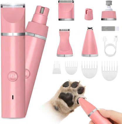 Veeconn Dog Clippers Grooming Kit Hair Clipper-Low Noise Paw Trimmer- Rechargeable - Cordless Quiet Nail Grinder Shaver for Cats and Other Pets8