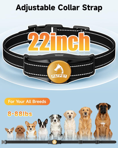 PATPET Dog Shock Collar - Rechargeable Dog Training Collar with Remote for Medium Large Dogs, 3 Training Modes (Beep/Vibration/Shock) IPX7 Waterproof 1000Ft Electric Dog Collar (Black)5