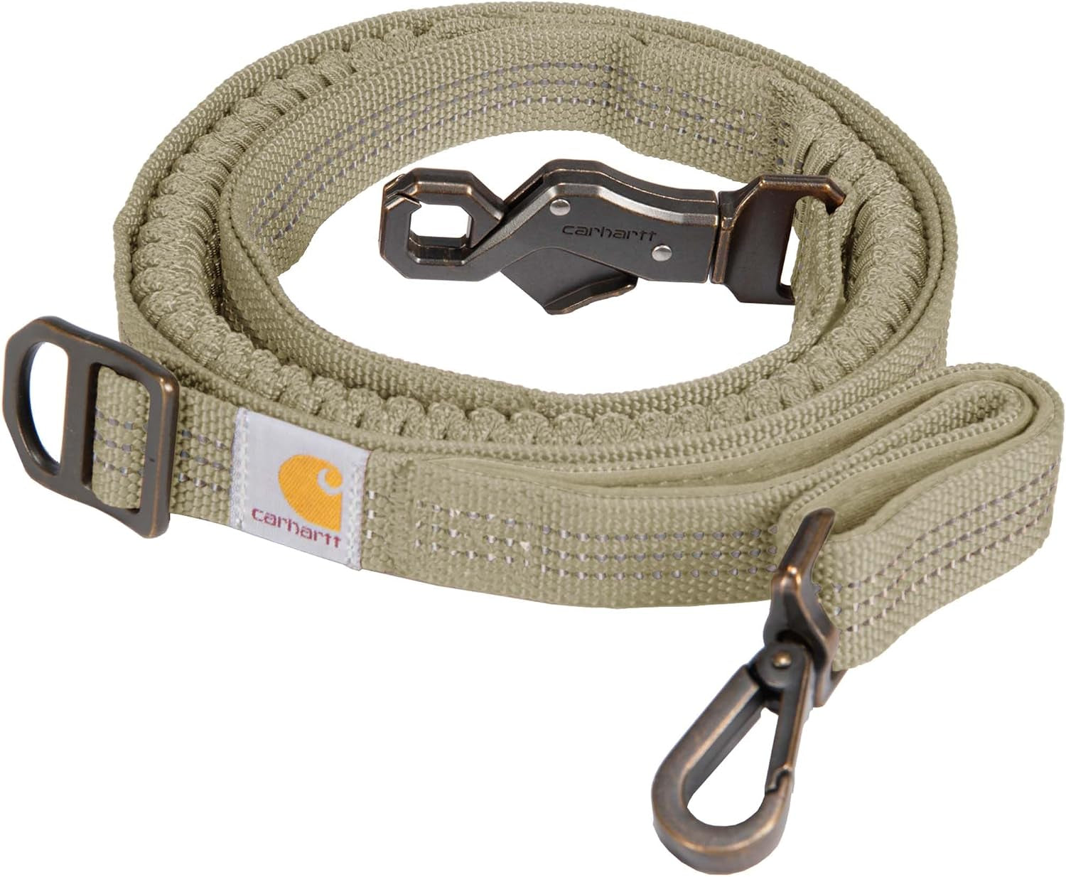 carhartt-pet-durable-nylon-webbing-shock-absorbing-leash-for-dogs-reflective-stitching-for-visibility-carhartt-brown-shock-absorbing-large
