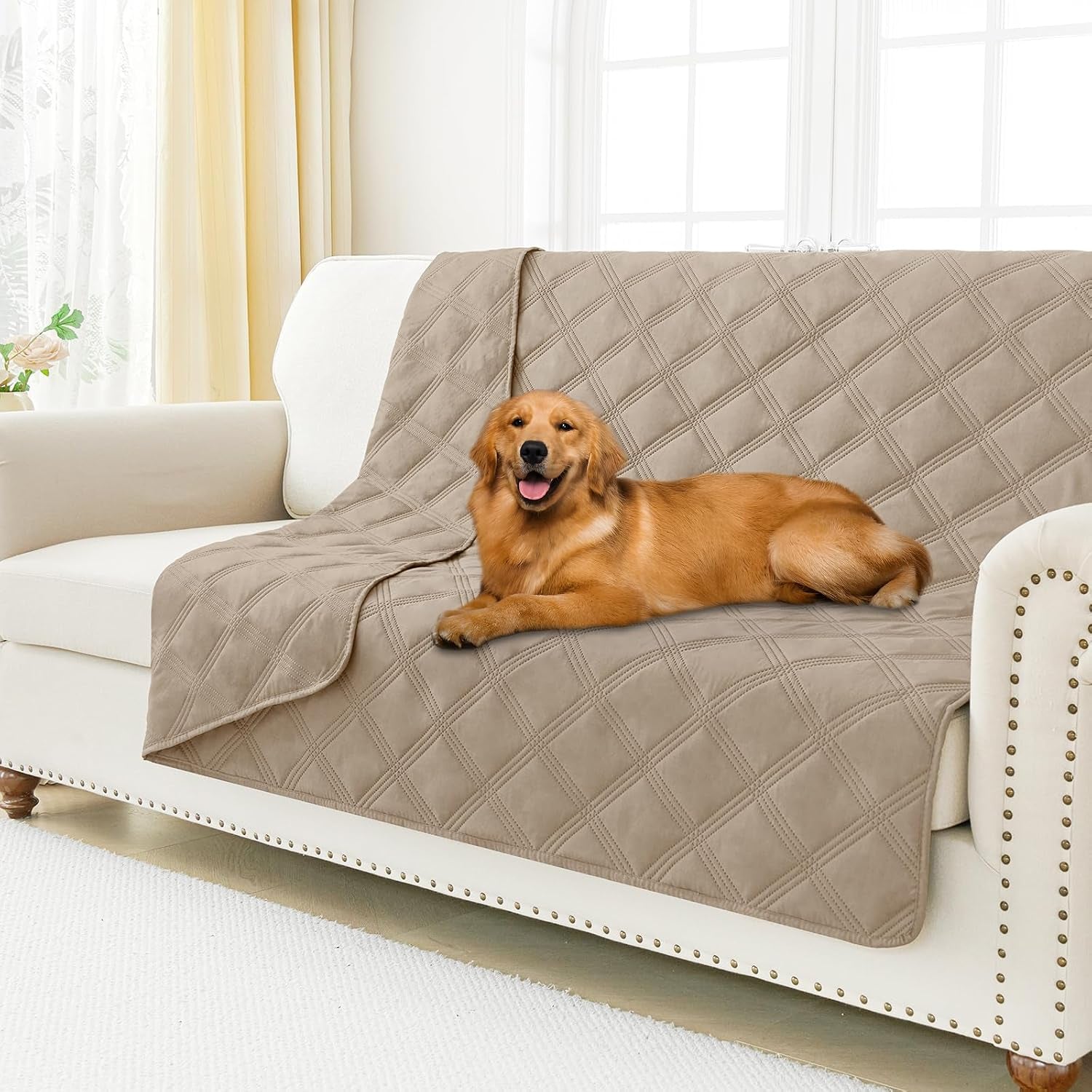 smiry-waterproof-dog-bed-cover-reversible-pet-blanket-for-sofa-couch-soft-washable-dog-blanket-leakproof-couch-cover-for-dogs-cats-furniture-protection-52x82-grey-dark-grey