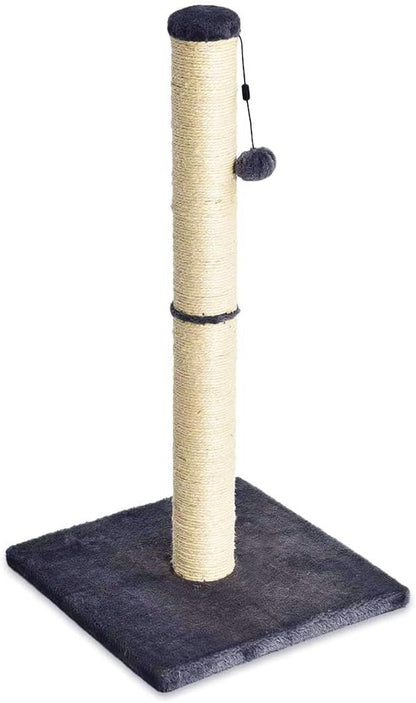 Amazon Basics Cat Scratching Post for Indoor Cats & Kittens, Medium (31.5"H), Cat Furniture with Dangling Ball Toy, Grey1