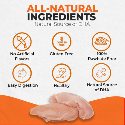 Canine Naturals Rawhide Free Puppy Chews, Chicken and Rice Recipe, 10 Count | 100% Rawhide Free, Made with USA Chicken, All-Natural, Easily Digestible, 5 in Sticks, Perfect for Teething Puppies4