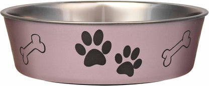 Loving Pets Bella Dog Bowls- Stainless Steel Dog & Cat Bowls - Spill Proof Dog Food Bowl, Cat Bowl, Puppy Essentials & Pet Supplies Great for Home & Travel (Medium 20-35 Lbs, Blueberry)13