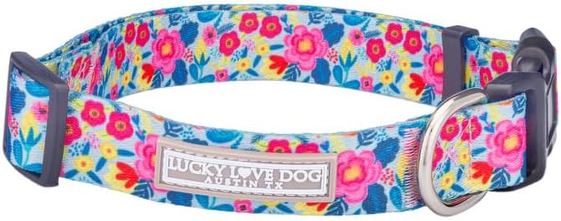 lucky-love-dog-easy-click-buckle-dog-collar-with-leash-set-combo-durable-comfortable-for-male-female-dogs-pet-collar-for-medium-dogs-secure-fit-blackbird-combo-medium