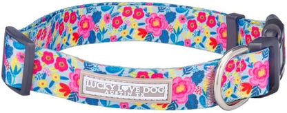 Lucky Love Dog - Easy Click Buckle Dog Collar with Leash Set Combo, Durable & Comfortable for Male & Female Dogs, Pet Collar for Medium Dogs, Secure Fit - Blackbird Combo, Medium65