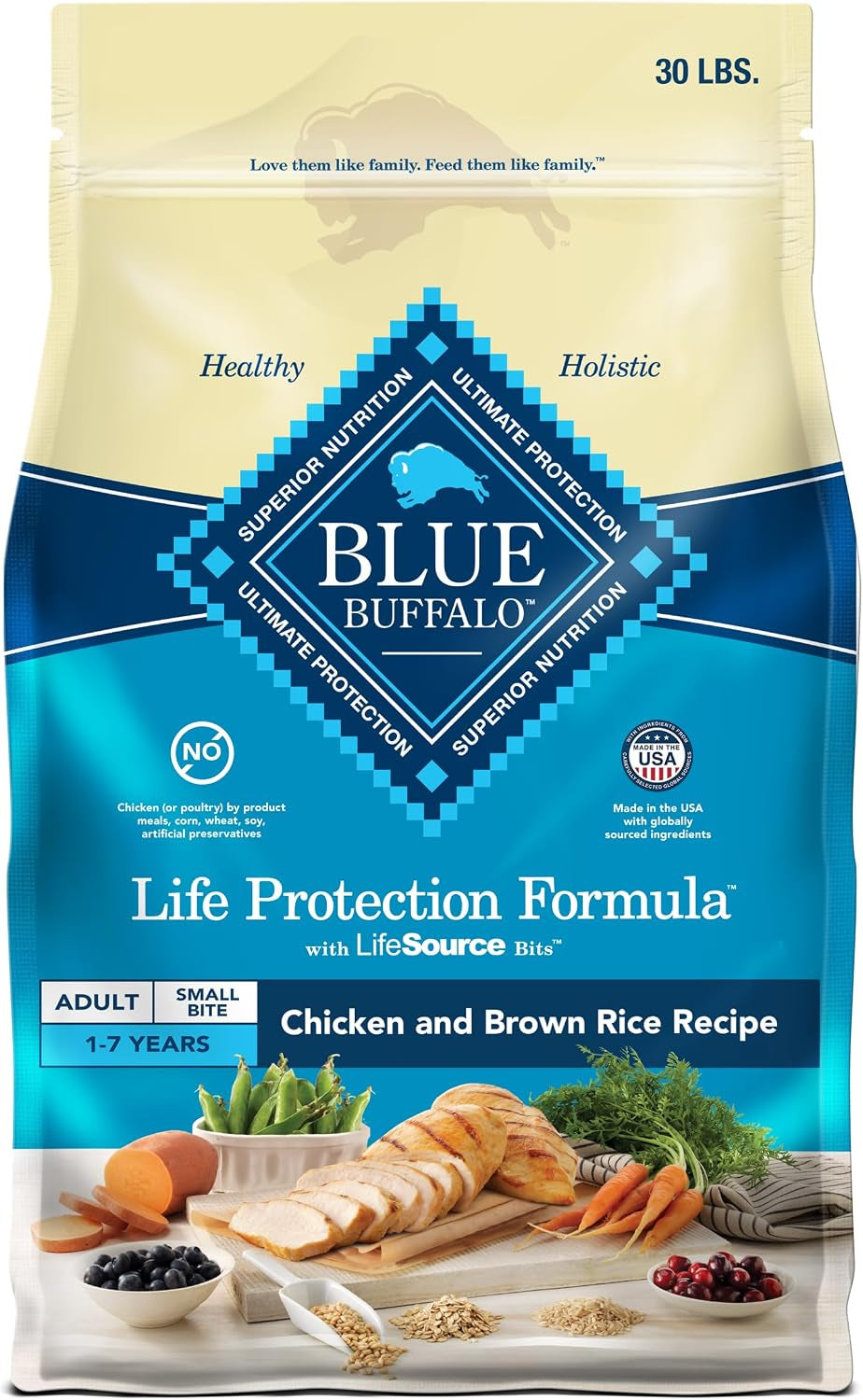blue-buffalo-life-protection-formula-small-bite-chicken-dry-dog-food-15-lb-smaller-kibble-for-easier-chewing-real-chicken-1-ingredient-supports-immunity-with-antioxidant-rich-lifesource-bits