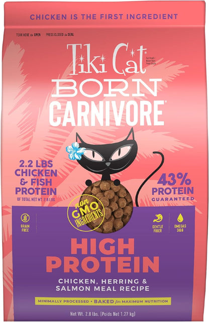 Tiki Cat Born Carnivore High Protein Dry Cat Food, Deboned Chicken & Egg, 2.8 Lbs. Bag16