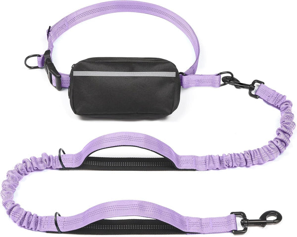 Iyoshop Hands Free Dog Leash with Zipper Pouch, Dual Padded Handles and Durable Bungee for Walking, Jogging and Running Your Dog (Large, 25-120 Lbs, Black)32