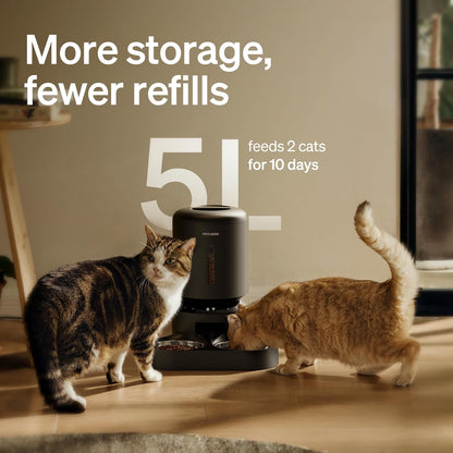 PETLIBRO Automatic Cat Feeder for 2 Cats, 5G&2.4G Wifi Pet Feeders, 5L Programmable Cat Food Dispenser with Airtight Lock-Fresh Technology, Dual Stainless Steel Bowls, Low Food Sensor9