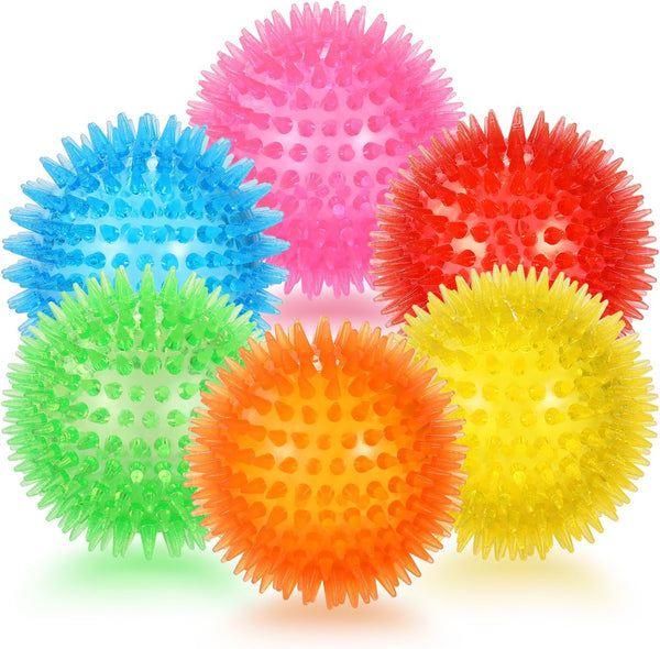 Petizer 6 Pack 2.5” Squeaky Dog Toy Balls, Floating Dogs Pool Balls, Spiky Dog Balls, Durable Interactive Fetch Toys for Puppy, Dog Chew Toys for Teething (2.5", Small Dog)11