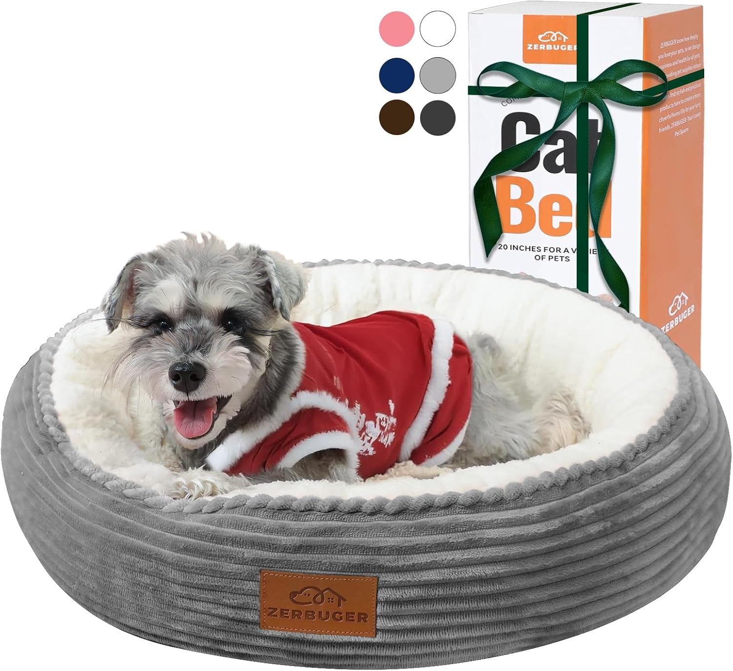 zerbuger-20in-washable-cat-beds-for-indoor-cats-round-donut-pet-bed-for-cats-small-dogs-puppy-kitten-anti-slip-bottom-calming-bed-gift-pink