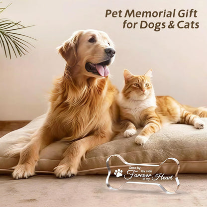 Pet Dog Memorial Remembrance Gifts-Loss of Dog Cat Sympathy Gift Bone Shape | Dog Memorial Gifts for Loss of Dog, Crystal Bone Shape Decor Ornament for Dogs Puppy Keepsake3