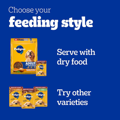 Pedigree Choice Cuts Wet Dog Food Pouch, Protein Variety, 3.5 Oz, 30 Count | Beef, Chicken & Filet Mignon, No Added Sugars or Artificial Flavors, 36 Vitamins & Minerals, 50%+ Water, Complete & Balanced10