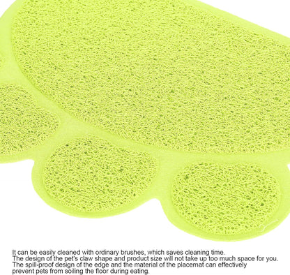 Cat Litter Tray, PVC Dog Mat Antislip Shape Pet Puppy Non Slip Box Liners Feeding Bowl Placemat Supplies for Cats and Dogs (Claw Shape)2