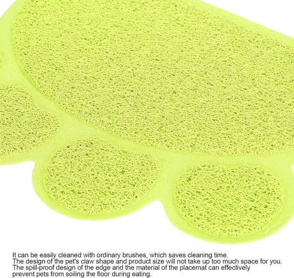 Cat Litter Tray, PVC Dog Mat Antislip Shape Pet Puppy Non Slip Box Liners Feeding Bowl Placemat Supplies for Cats and Dogs (Claw Shape)2