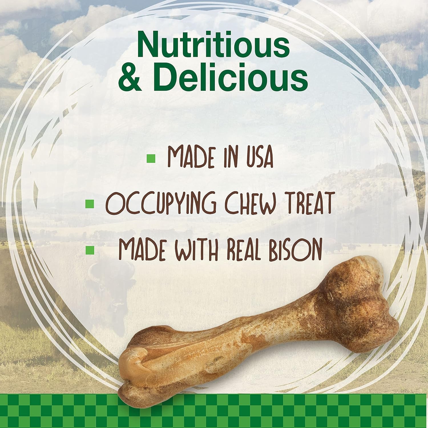 nylabone-healthy-edibles-wild-dog-treats-bison-flavor-large-natural-dog-chew-bones-made-in-usa-highly-digestible-dog-chews-long-lasting-chews-for-large-dogs-up-to-50-lbs