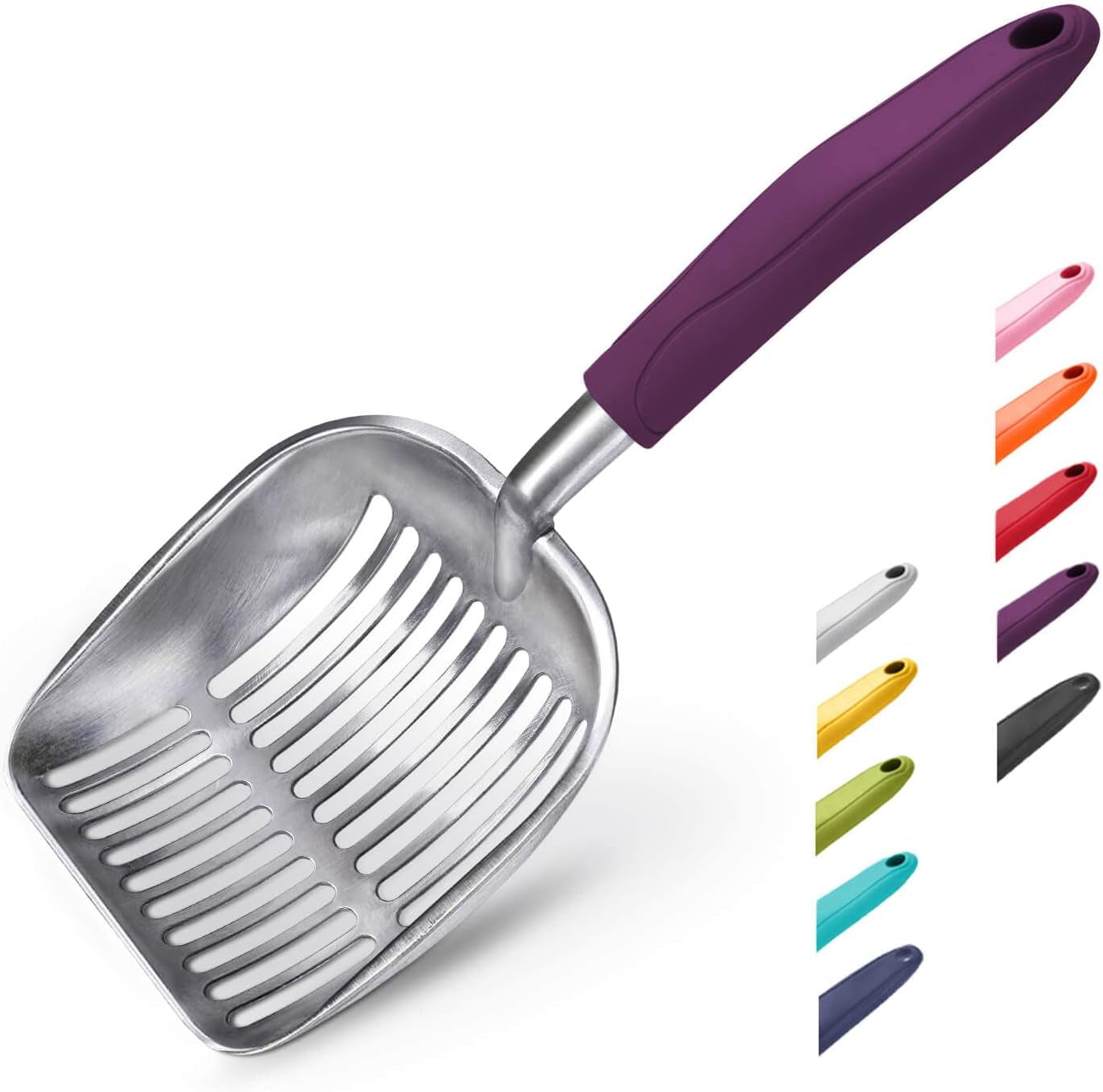wepet-cat-litter-scoop-aluminum-alloy-sifter-kitty-metal-scooper-deep-shovel-long-handle-poop-sifting-kitten-pooper-lifter-durable-heavy-duty-for-litter-box