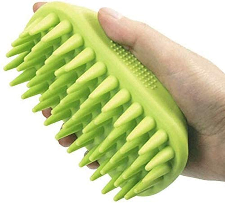 pet-silicone-shampoo-brush-for-long-short-hair-medium-large-pets-dogs-cats-shower-wash-curry-brush-dog-hair-products-accessories-dog-back-massage-for-long-short-hair-small-large-pets-dogsgreen