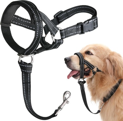 BARKLESS Dog Head Collar, No Pull Training Collar with Soft Padding | Reflective Head Halter for Large Dogs, Labrador, Controls Pulling and Lunging with Secure Safety Strap for Daily Walks9