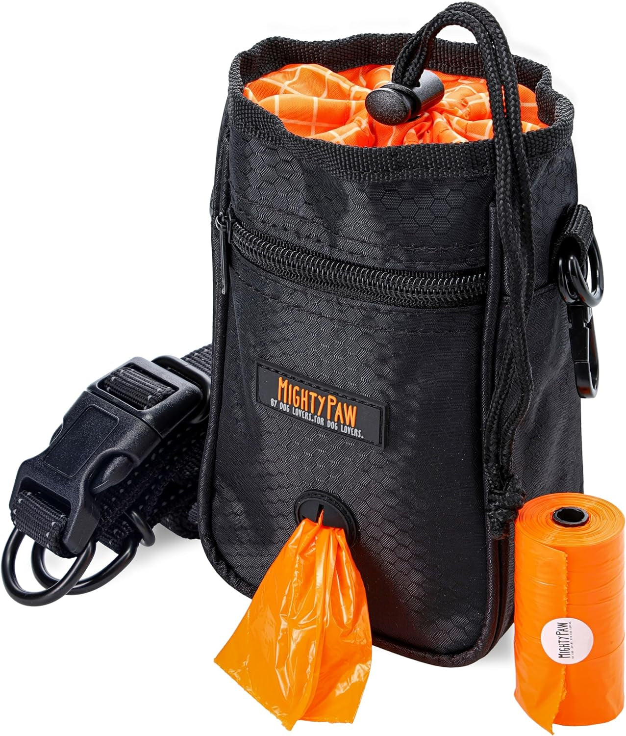 mighty-paw-dog-treat-pouch-no-spill-magenetic-clasp-hands-free-pouches-for-training-pets-training-treat-pouches-for-dog-walks-pet-bags-pouch-built-in-poop-bag-holder-black