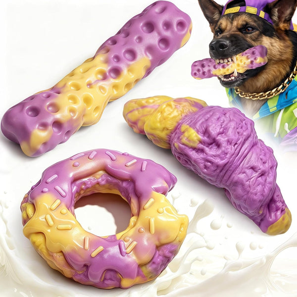 Fuufome Dog Toys for Aggressive Chewers: Dog Chew Toys for Medium Large Dog | Long Lasting Dog Chews | Tough Nylon Bone | Teeth Cleaning Care | Keep Dog Busy | Inevitable Milk Flavor | 3 Pack Set1