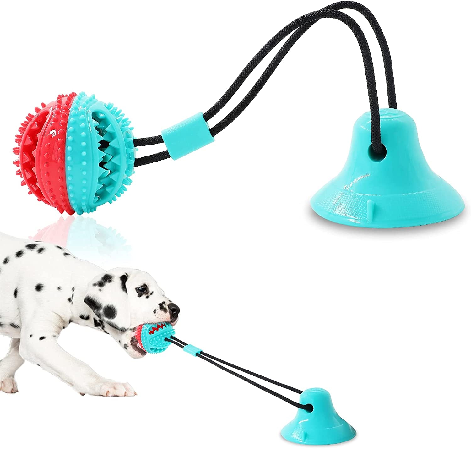 askhald-dog-toys-chew-toys-for-aggressive-chewers-puppy-training-treats-teething-rope-toys-for-boredom-dog-puzzle-treat-food-dispensing-ball-toys-for-puppies-teething-blue