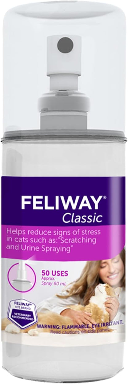 FELIWAY Classic Cat Calming Spray, 60Ml | Comforts Cats at Home and on the Go and Helps to Calm during Travel2
