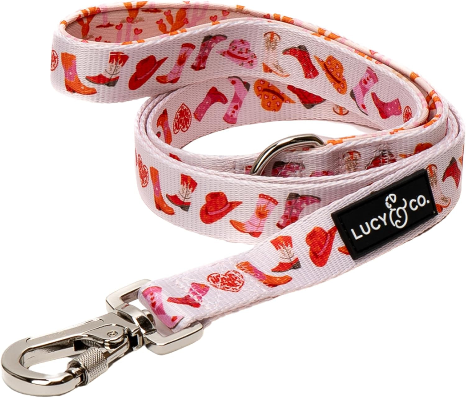 lucy-co-cheery-cherries-designer-dog-leash-for-small-to-large-dogs-padded-handle-for-comfort-large-red-gingham-cherries-5-foot