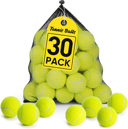 Treeroot 16/30/40/60/80 Pcs Tennis Balls, High Elasticity Tennis Balls Bulk, Comes with a Portable Mesh Bag, Tennis Ball for Dogs, Suitable for Beginner Training Ball, Durable & Bounce13