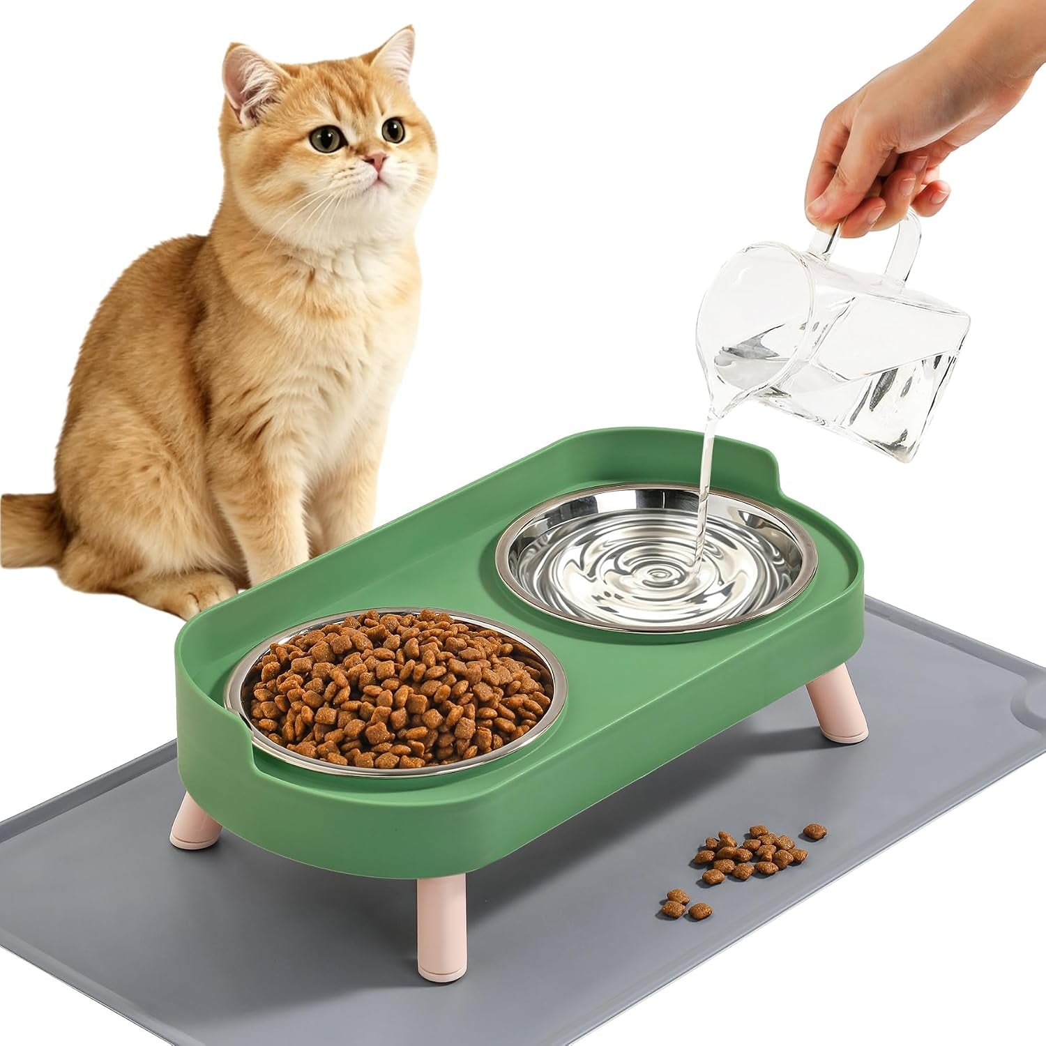 loejan-elevated-cat-bowls-set-raised-cat-food-and-water-bowl-set-with-non-slip-stand-pet-feeding-station-with-2-stainless-steel-bowls-with-splash-proof-guard