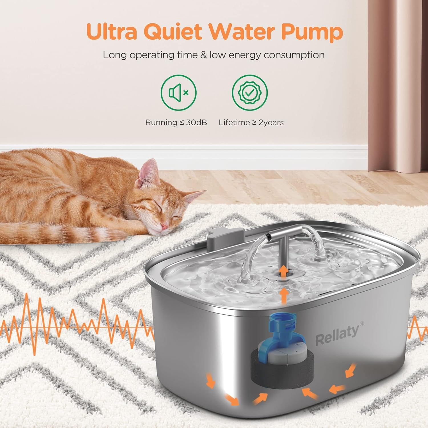 cat-water-fountain-stainless-steel-3-2l-108oz-pet-fountain-with-24-replacement-filters-12-sponge-filters-12-carbon-filters