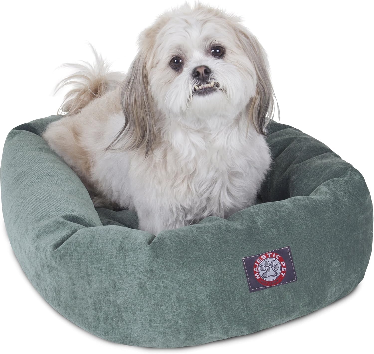 majestic-pet-40-inch-micro-velvet-calming-dog-bed-washable-cozy-soft-round-dog-bed-with-spine-for-head-support-fluffy-donut-dog-bed-40x29x9-inch-round-pet-bed-large-pearl