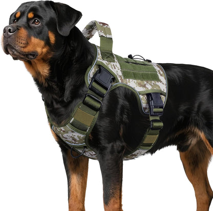 WINGOIN Tactical Dog Harness for Large Dogs, Heavy Duty No Pull Dog Harness with Handle, Adjustable Reflective Military K9 German Shepherd Big Size Dog Vest for Walking, Training, Hunting, Green (L) | with Handle,Adjustable Reflective,Green Military K9 Style,Big Size Dog Vest,For German Shepherd,For Walking Training Hunting28