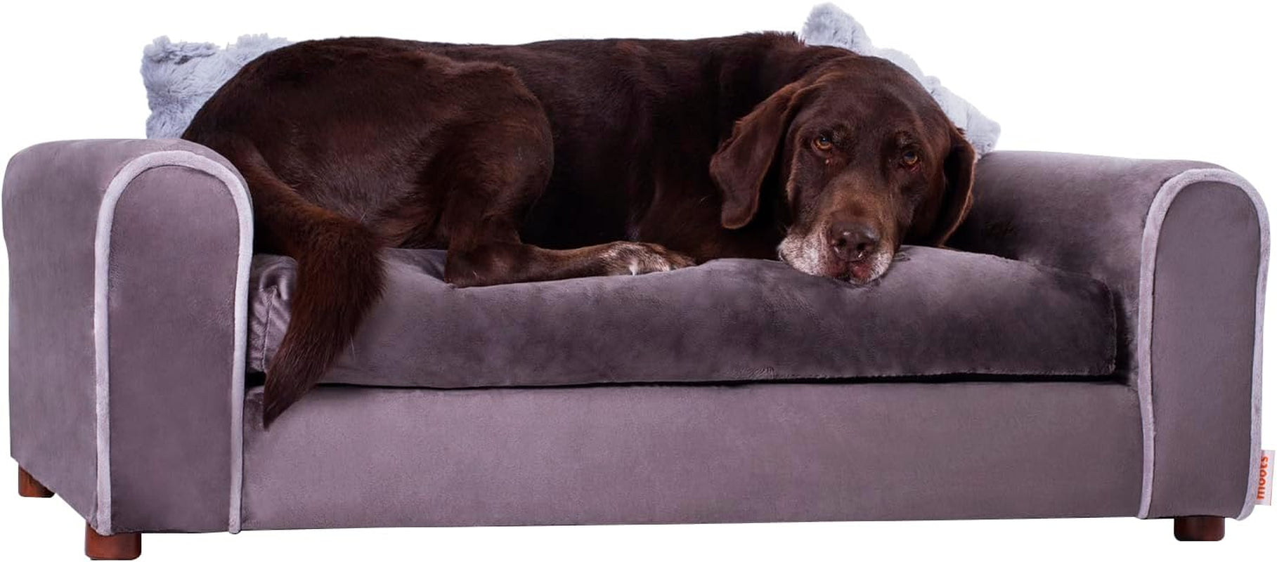 moots-furry-pet-lounge-pet-bed-with-2-pillows-deluxe-sofa-for-dogs-easy-to-coordinate-stylish-and-cleanable-dog-sofa-couch-charcoal-large