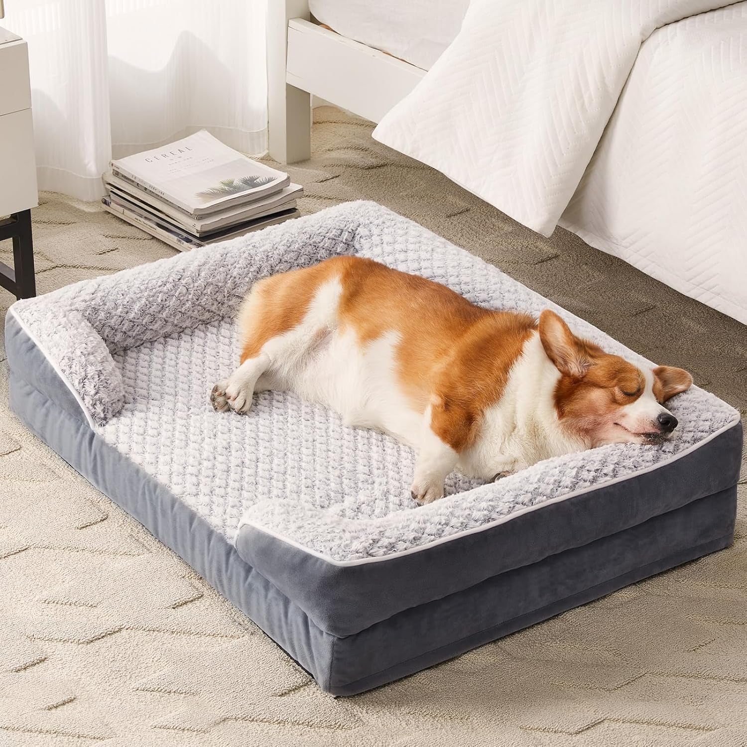 lextro-orthopedic-dog-beds-for-large-dogs-42x30-inch-extra-large-dog-bed-egg-crate-foam-bed-for-large-dogs-big-pet-bed-with-washable-removable-waterproof-pillow-cover-and-anti-slip-bottom-grey