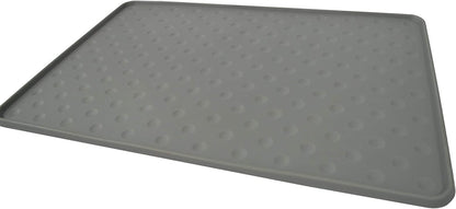 Petfusion Toughgrip Large plus Dog Food Mat [Just the Right Size before Getting Too Big @ 27.5 X 17.5]. Waterproof, Extra Tough FDA Grade Silicone, Grey1