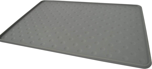 Petfusion Toughgrip Large plus Dog Food Mat [Just the Right Size before Getting Too Big @ 27.5 X 17.5]. Waterproof, Extra Tough FDA Grade Silicone, Grey1