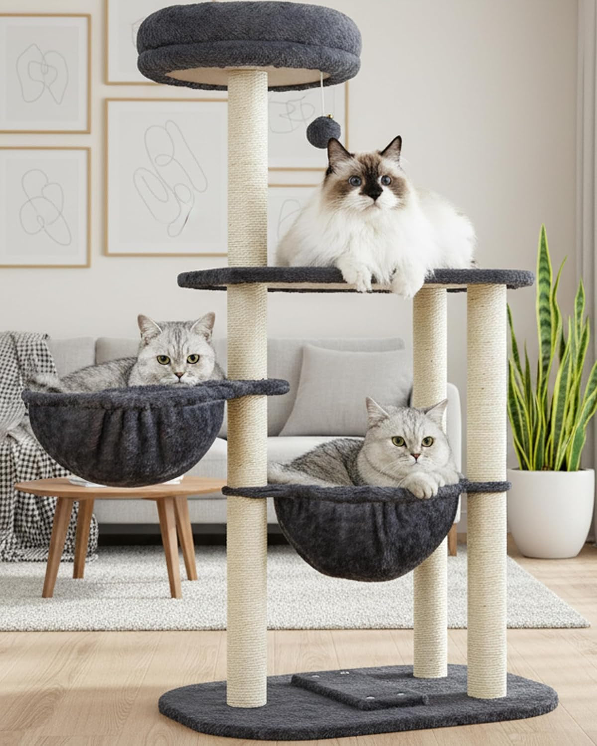 small-cat-tree-tower-with-lots-of-scratching-posts-42-inch-medium-compact-cats-scratch-house-with-hammock-perch-for-multi-level-2-kitty-indoor-corner-cat-bed-condo-climbing-gym-towers-furniture