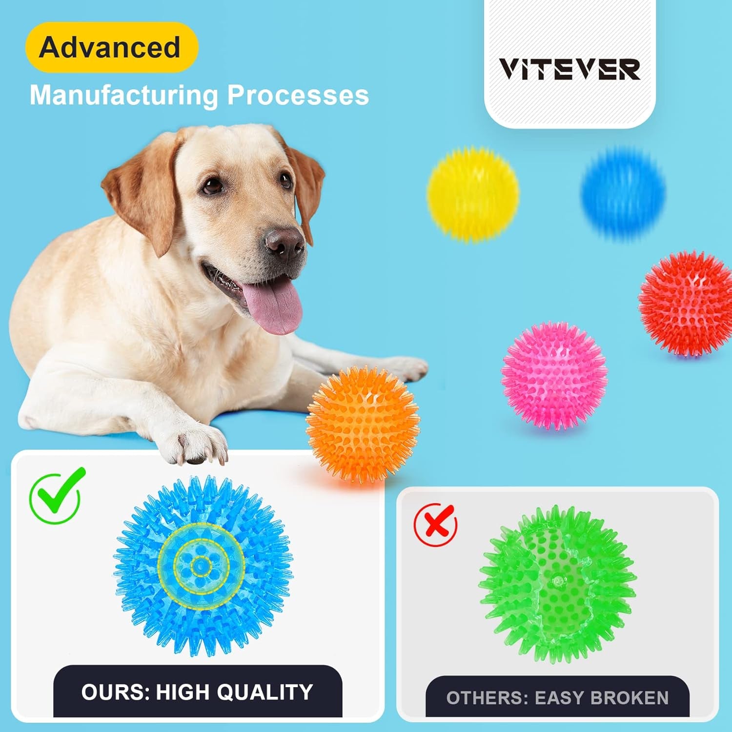 vitever-3-5-squeaky-dog-toy-balls-6-colors-puppy-chew-toys-for-teething-bpa-free-non-toxic-spikey-dog-balls-for-medium-large-small-dogs-durable-toys-for-aggressive-chewers