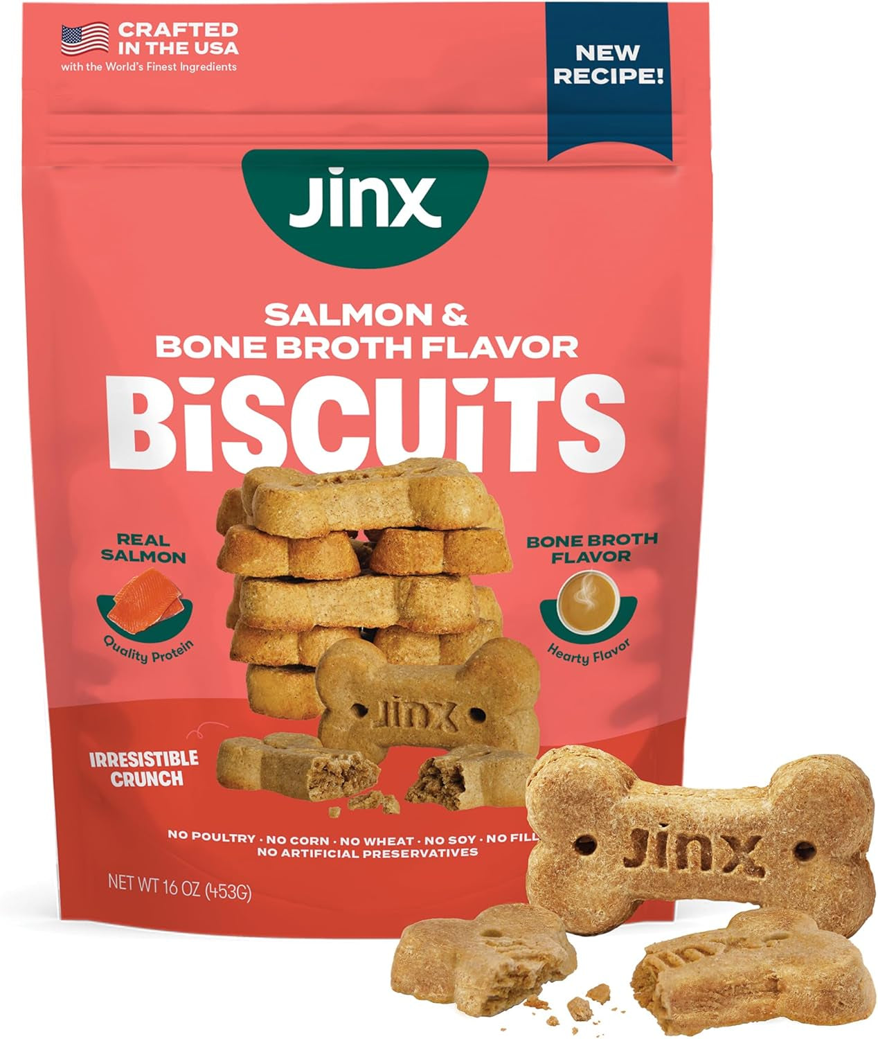 jinx-dog-biscuits-oven-baked-dog-treats-with-salmon-bone-broth-16oz-1-pack-crunchy-healthy-dog-treat-superfood-rich-with-real-salmon-dog-cookies-for-puppies-adults-senior-dogs