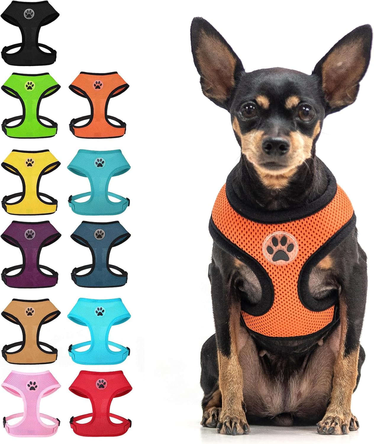 bingpet-small-dog-harness-no-pull-dog-harness-small-sized-dogs-soft-light-breathable-mesh-puppy-vest-with-safety-buckle-adjustable-step-in-pet-harnesses-for-easy-walking-running-training