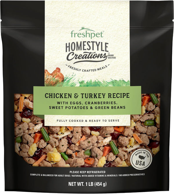 Freshpet Dog Food Homestyle Creations Chicken Turkey, 16 Ounce2
