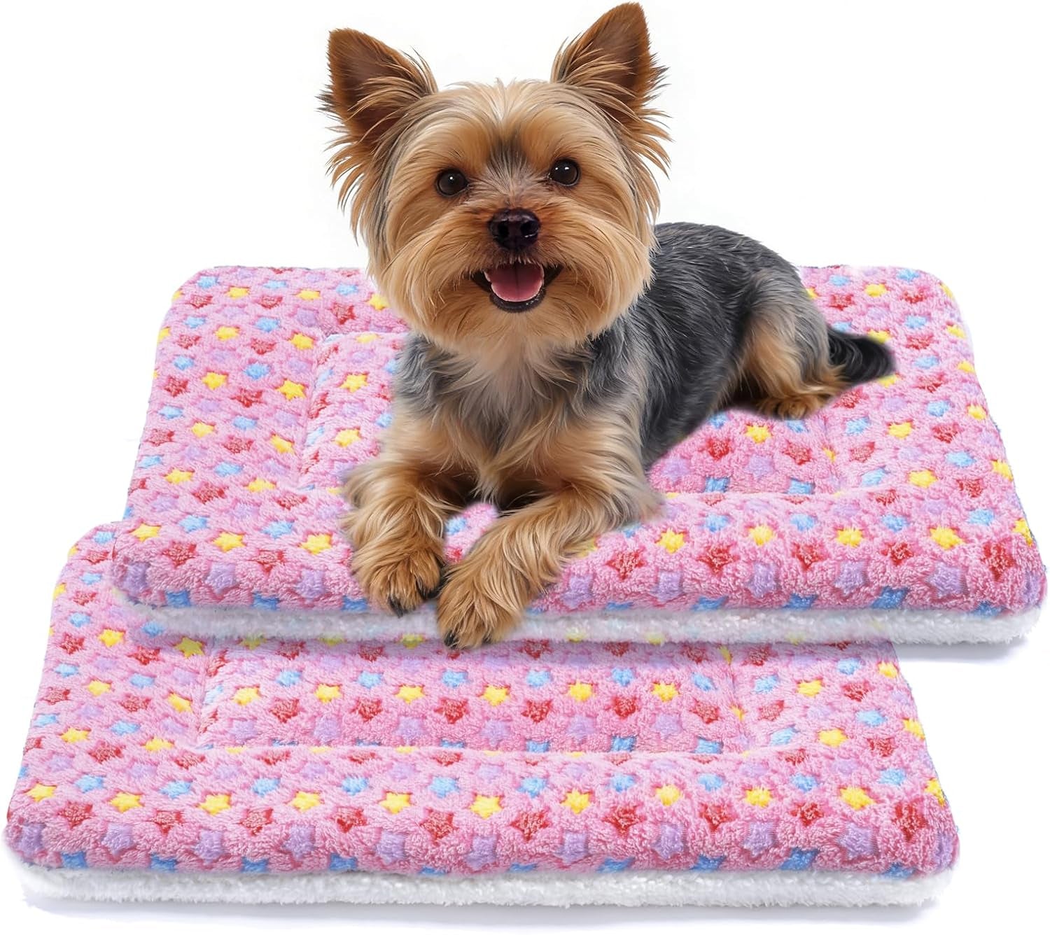 mora-pets-dog-crate-pad-ultra-soft-pet-bed-with-cute-star-print-washable-mat-for-large-medium-small-dogs-reversible-fleece-kennel-liner-cat-bed-23-x-18-inch-brown